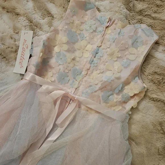 Pastel rainbow floral dress - Picture 4 of 5